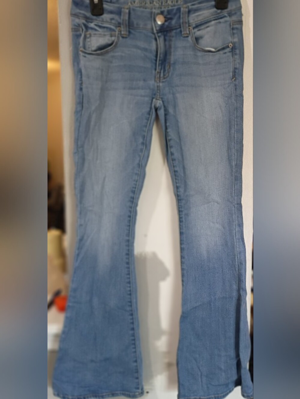 American Eagle Outfitters Light Blue BOHO FLARE Jeans - Picture 4 of 5